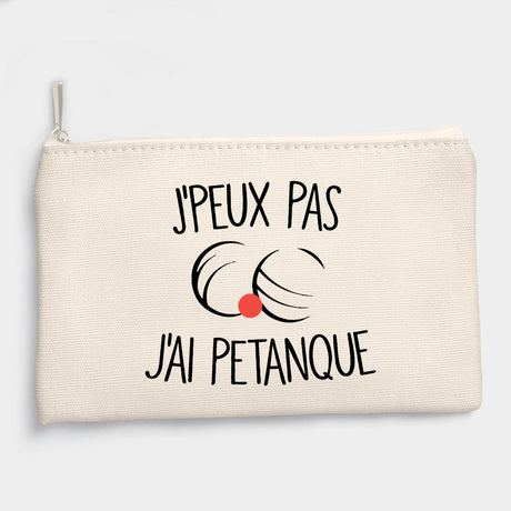 Pochette J'peux pas j'ai pétanque Beige