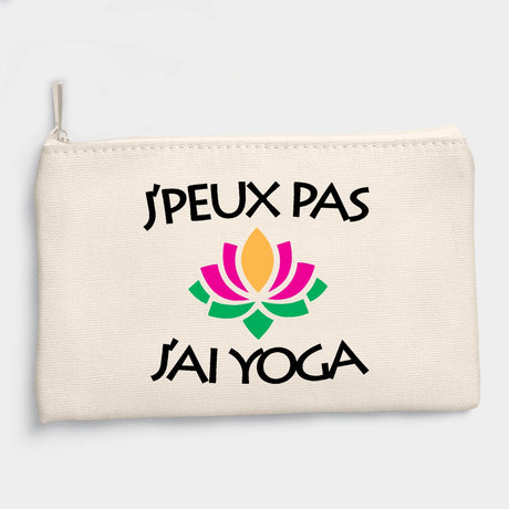 Pochette J'peux pas j'ai yoga Beige