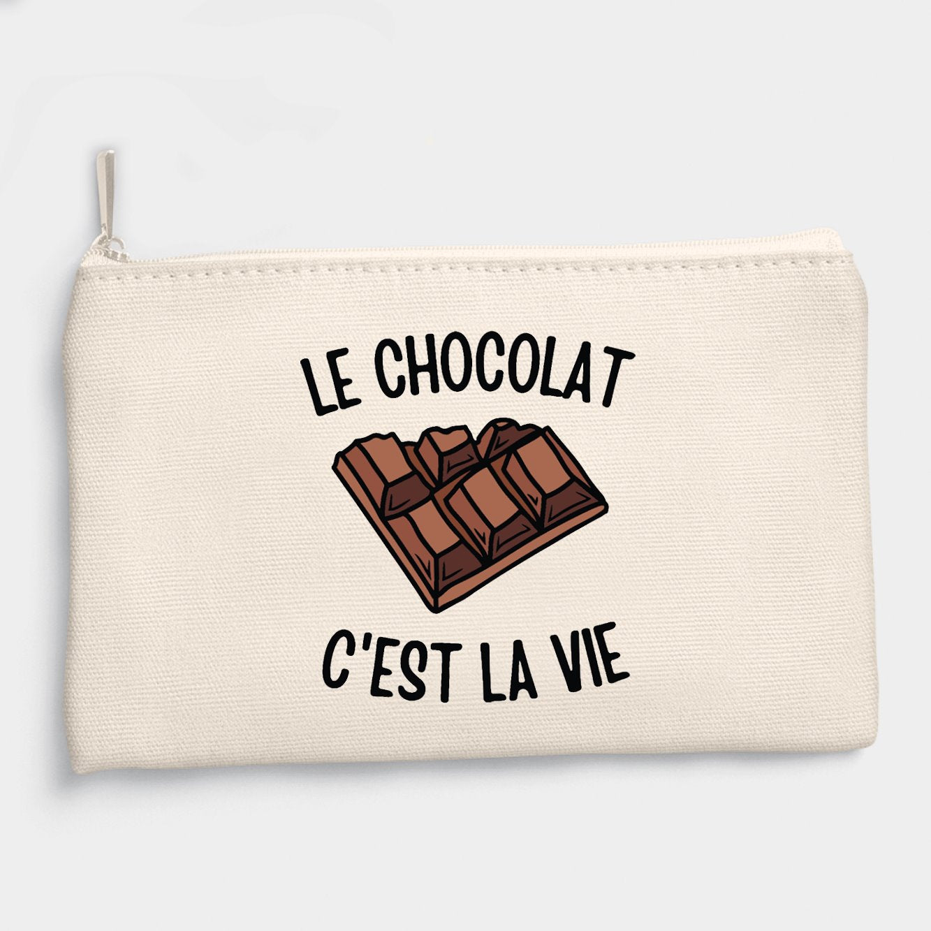 Pochette Le chocolat c'est la vie Beige