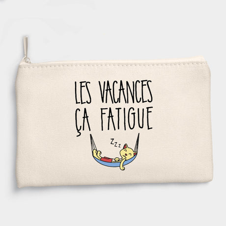 Pochette Les vacances ça fatigue Beige