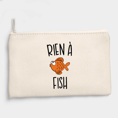 Pochette Rien à fish Beige