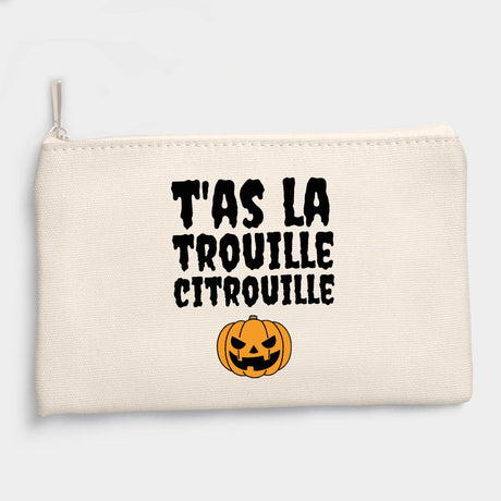 Pochette T'as la trouille citrouille Beige