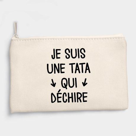 Pochette Tata qui déchire Beige