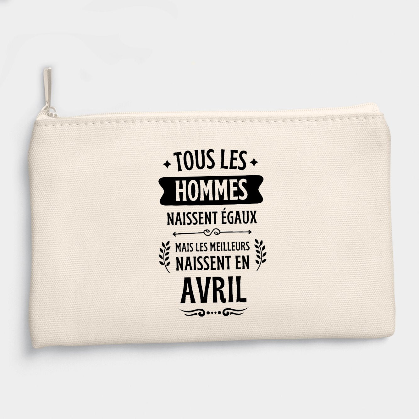 Pochette Tous les hommes naissent égaux les meilleurs en avril Beige