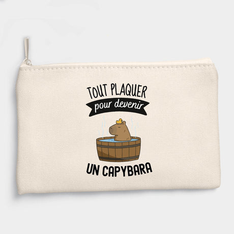 Pochette Tout plaquer pour devenir un capybara Beige