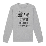 Sweat Adulte Anniversaire 80 ans 