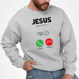 Sweat Adulte Appel de Jésus Gris