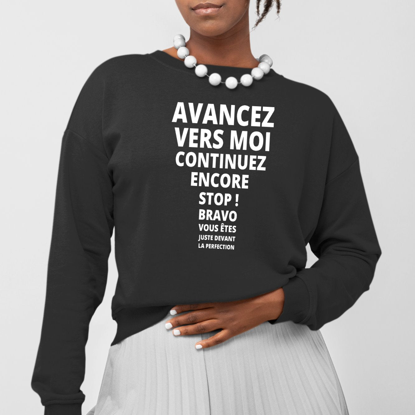 Sweat Adulte Avancez vers la perfection Noir