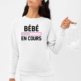 Sweat Adulte Bébé en cours Blanc