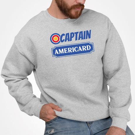 Sweat Adulte Captain Americard Gris