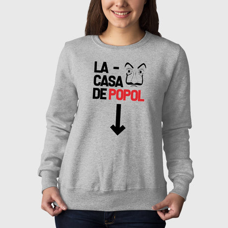 Sweat Adulte Casa de popol Gris