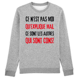Sweat Adulte Ce n'est pas moi qui explique mal 