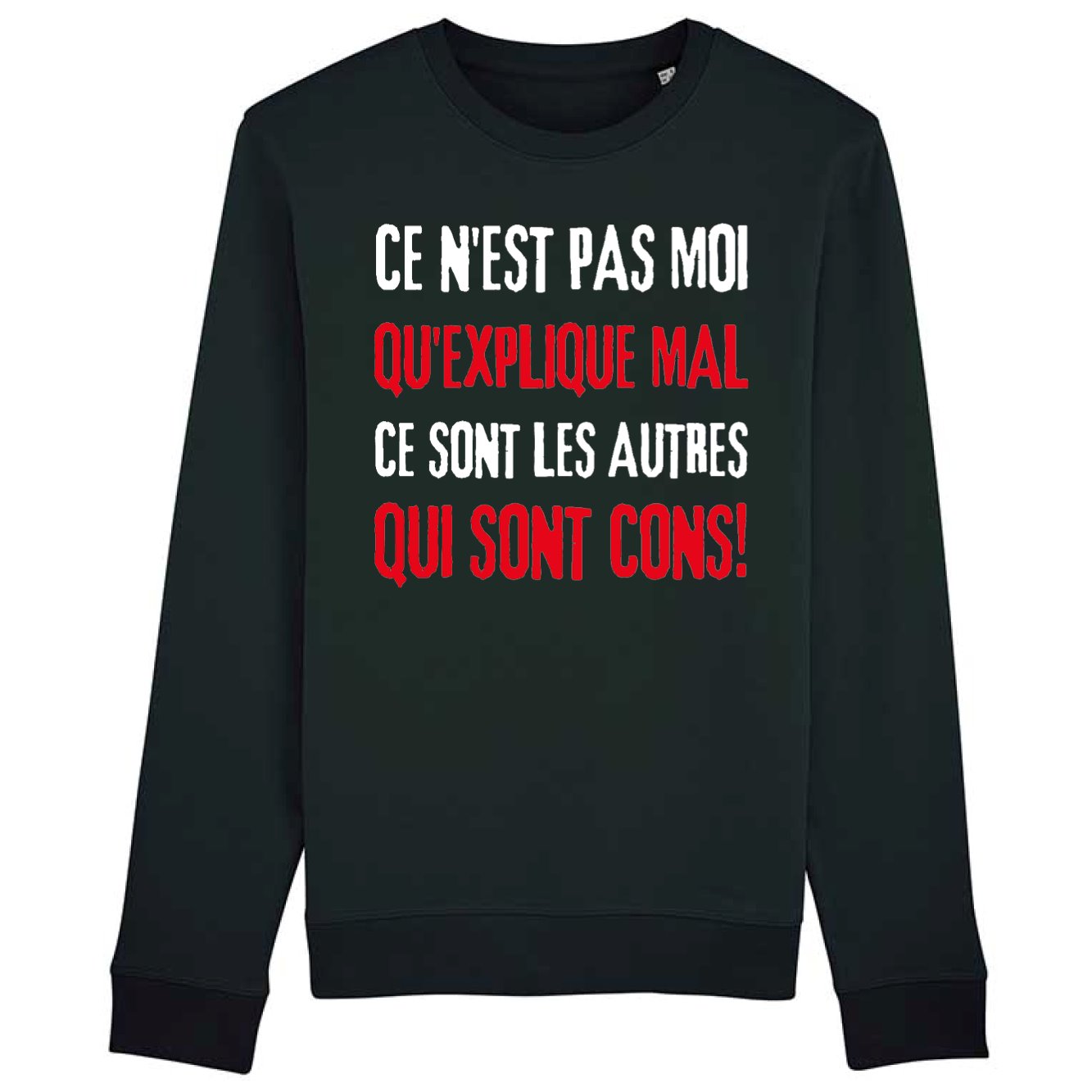 Sweat Adulte Ce n'est pas moi qui explique mal 