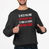 Sweat Adulte Ce n'est pas moi qui explique mal Noir