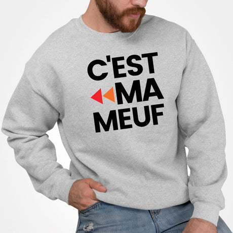 Sweat Adulte C'est ma meuf Gris