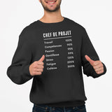 Sweat Adulte Chef de projet Noir