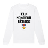 Sweat Adulte Élu monsieur bêtises 