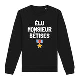Sweat Adulte Élu monsieur bêtises 