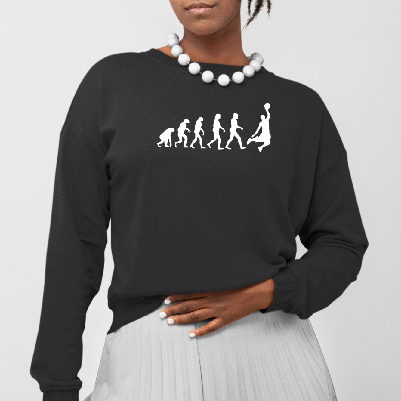 Sweat Adulte Évolution basket Noir