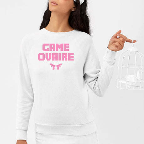 Sweat Adulte Game ovaire Blanc