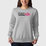 Sweat Adulte Geekette Gris