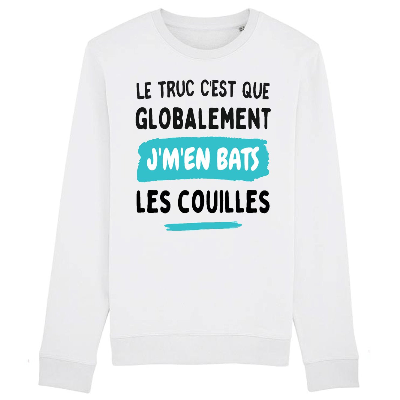 Sweat Adulte Globalement j'm'en bats les couilles 
