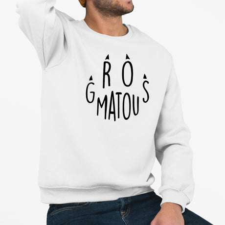 Sweat Adulte Gros matou Blanc