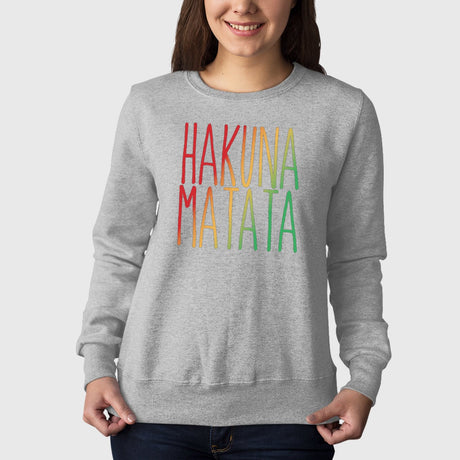 Sweat Adulte Hakuna Matata Gris