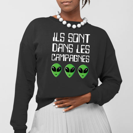 Sweat Adulte Ils sont dans les campagnes Noir