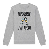 Sweat Adulte Impossible j'ai apéro 