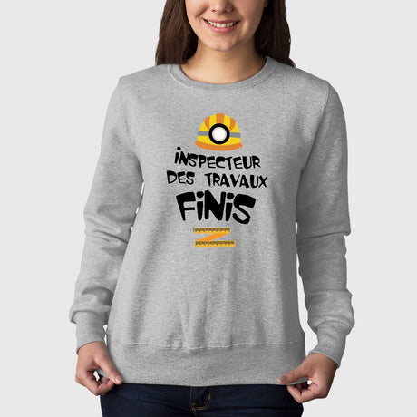 Sweat Adulte Inspecteur des travaux finis Gris