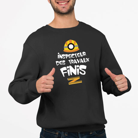 Sweat Adulte Inspecteur des travaux finis Noir