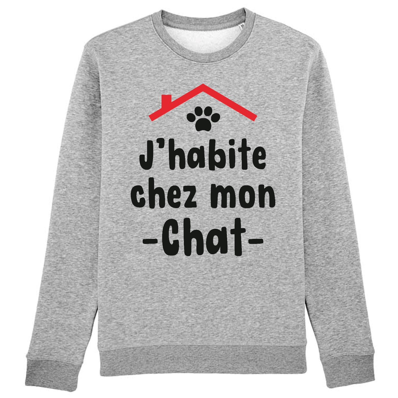 Sweat Adulte J'habite chez mon chat 