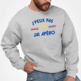 Sweat Adulte J'peux pas j'ai apéro Gris