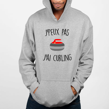 Sweat Adulte J'peux pas j'ai curling Gris