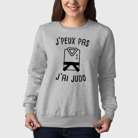 Sweat Adulte J'peux pas j'ai judo Gris