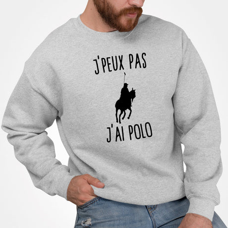 Sweat Adulte J'peux pas j'ai polo Gris