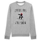 Sweat Adulte J'peux pas j'ai snow 