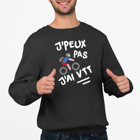 Sweat Adulte J'peux pas j'ai VTT Noir