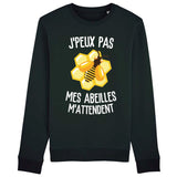 Sweat Adulte J'peux pas mes abeilles m'attendent 