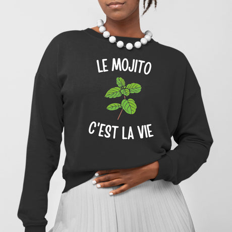 Sweat Adulte Le mojito c'est la vie Noir