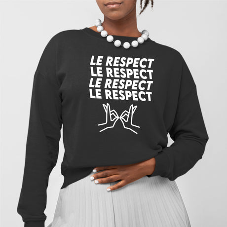 Sweat Adulte Le respect Noir