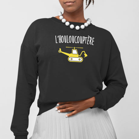 Sweat Adulte L'houloucoptère Noir