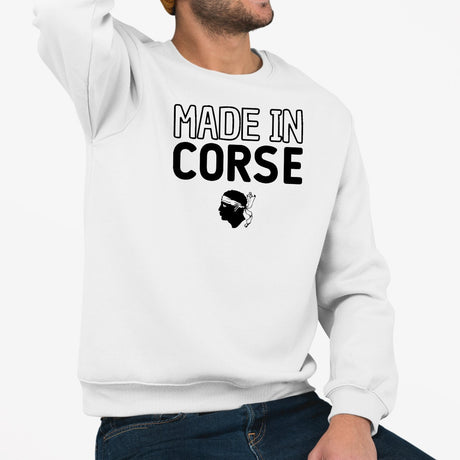 Sweat Adulte Made in Corse Blanc