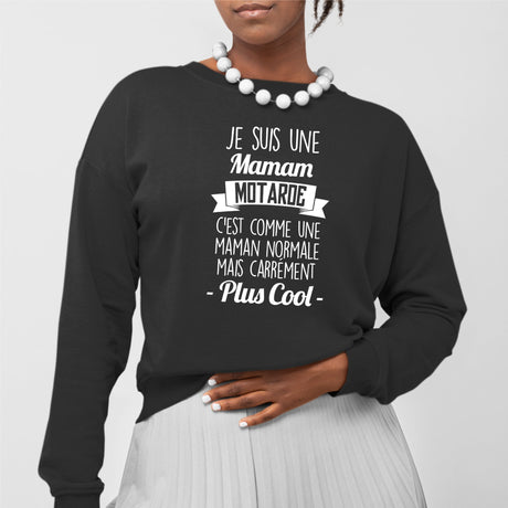 Sweat Adulte Maman motarde Noir