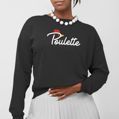 Sweat Adulte Poulette Noir