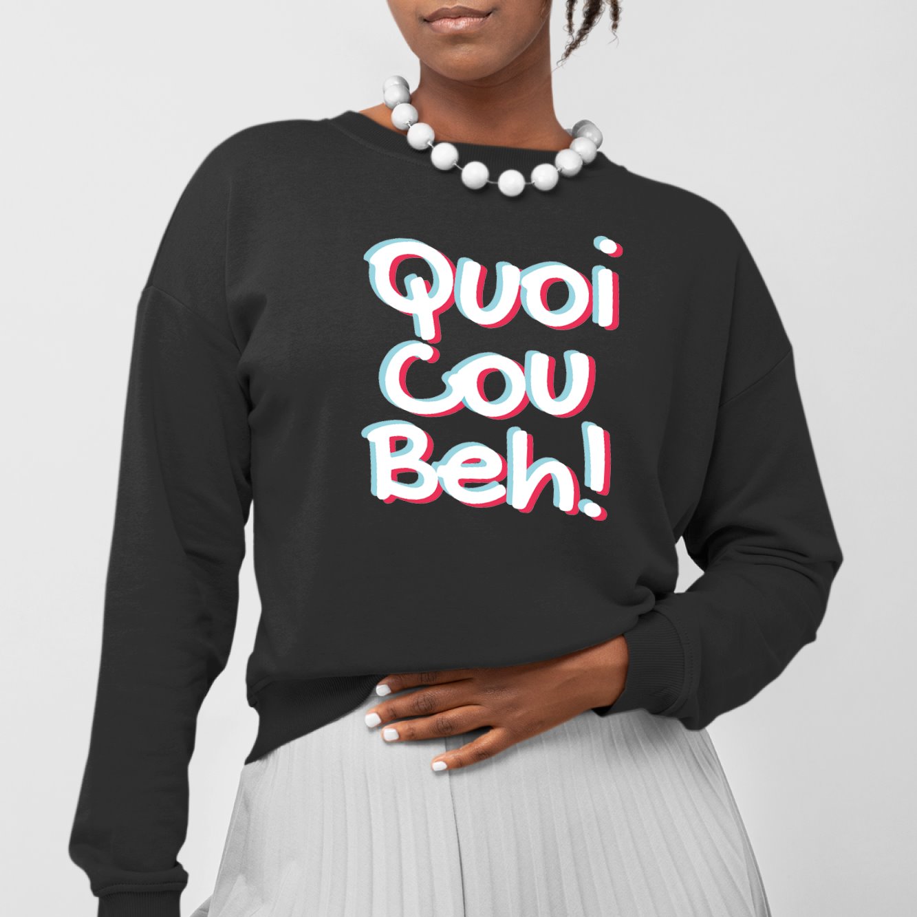 Sweat Adulte Quoicoubeh Noir