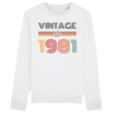 Sweat Adulte Vintage année 1981 