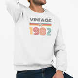 Sweat Adulte Vintage année 1982 Blanc