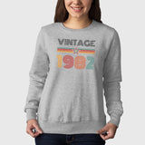 Sweat Adulte Vintage année 1982 Gris